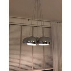 Hanglamp met 6 chroom bolletjes