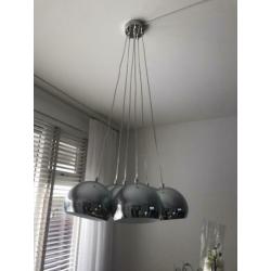 Hanglamp met 6 chroom bolletjes