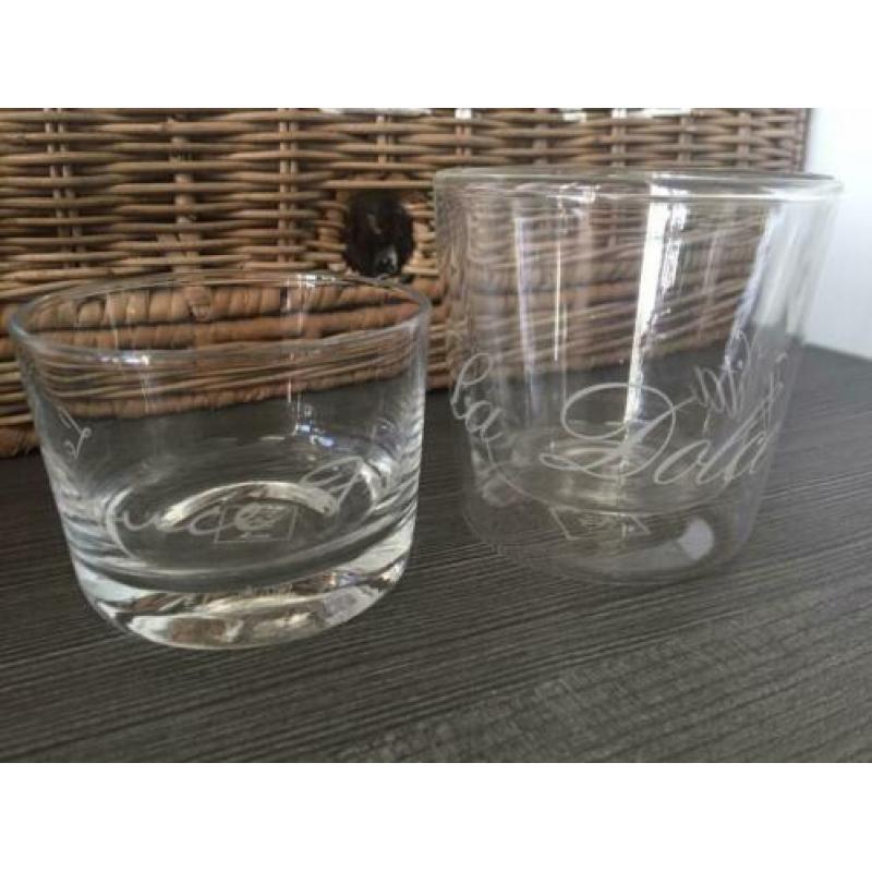 Mooie glas glazen Riviera maison kop en schotel totaal €10,-