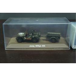 4 modelauto's Aston Martin Opel en Jeep Willys minichamps