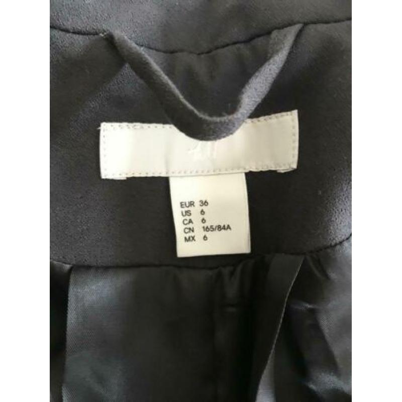 H&M trench coat mt 36 donkergrijs