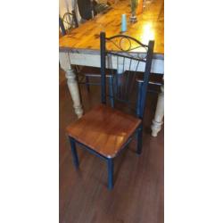 4 traditionelen ijzeren eettafel stoelen