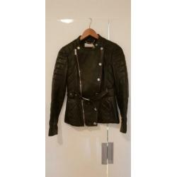 Leren biker jasje 34/xs