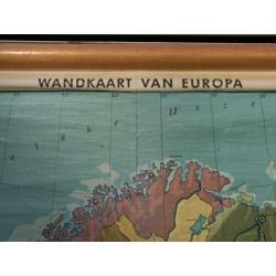 wandkaart europa, 170x200cm, linnen