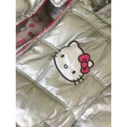 Schattige zilveren winterjas van C en A Hello Kitty maat 134