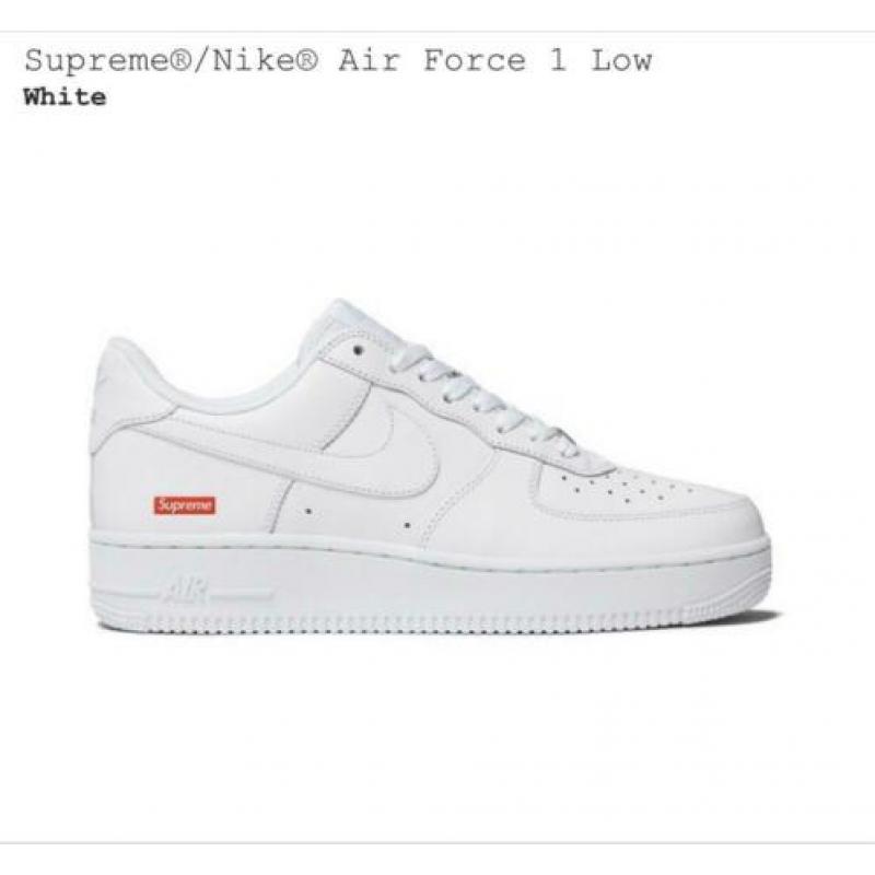 Supreme Nike Air Force 1 White US 11,5 EU 45,5