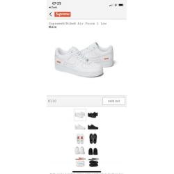 Supreme Nike Air Force 1 White US 11,5 EU 45,5