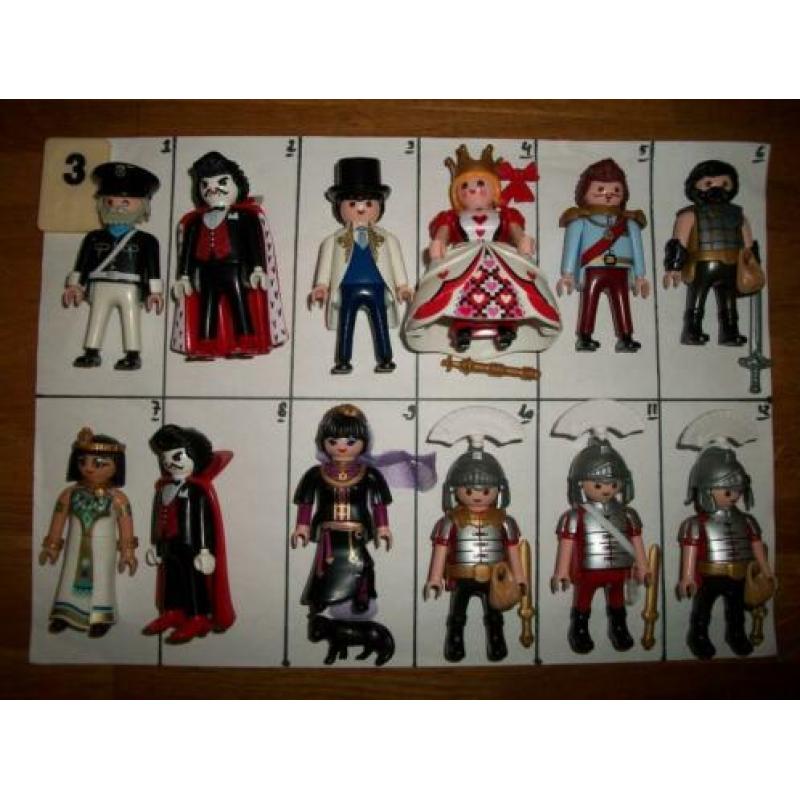 ABC figuren poppetjes biker non oma dracula soldaat indiaan