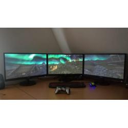 Drie Philips 24 inch monitoren v240 led.