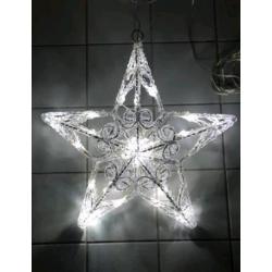 Verlichte acryl kerstster 40 cm voor binnen en buiten