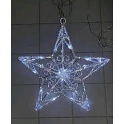 Verlichte acryl kerstster 40 cm voor binnen en buiten