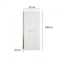 Kolomkast Sanicare Q5 2 Soft-Close Deuren 160 cm Truffel