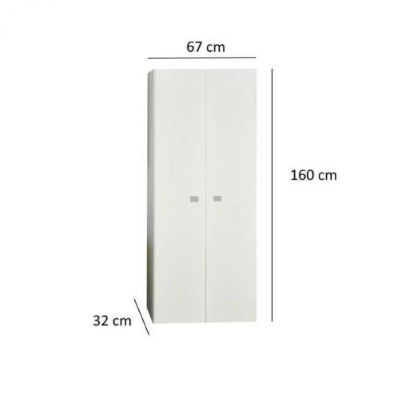 Kolomkast Sanicare Q5 2 Soft-Close Deuren 160 cm Truffel