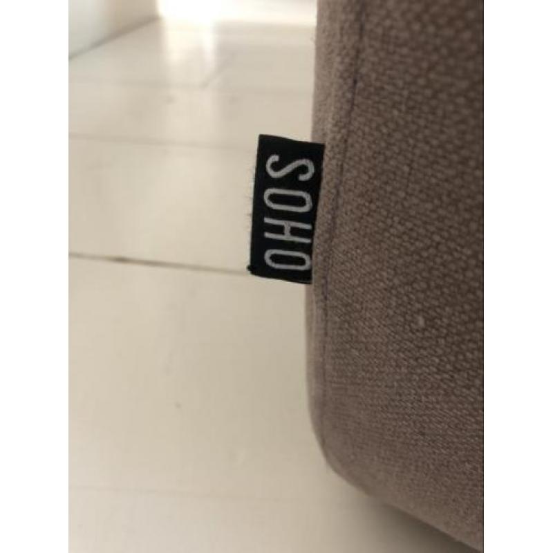 SOHO Hocker / poef in kleur taupe