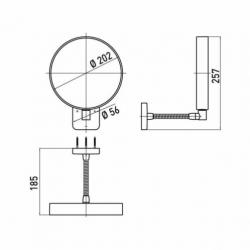 Scheerspiegel Met Flexarm Rond Ø20cm Chroom