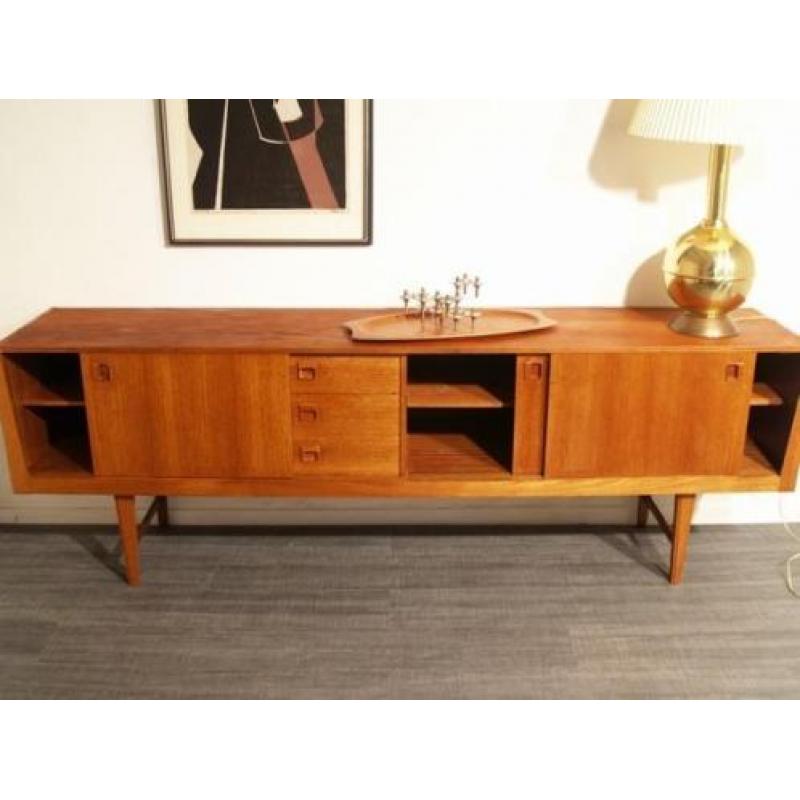 a) jaren 50 60 teak dressoir - vintage retro sixties desigb