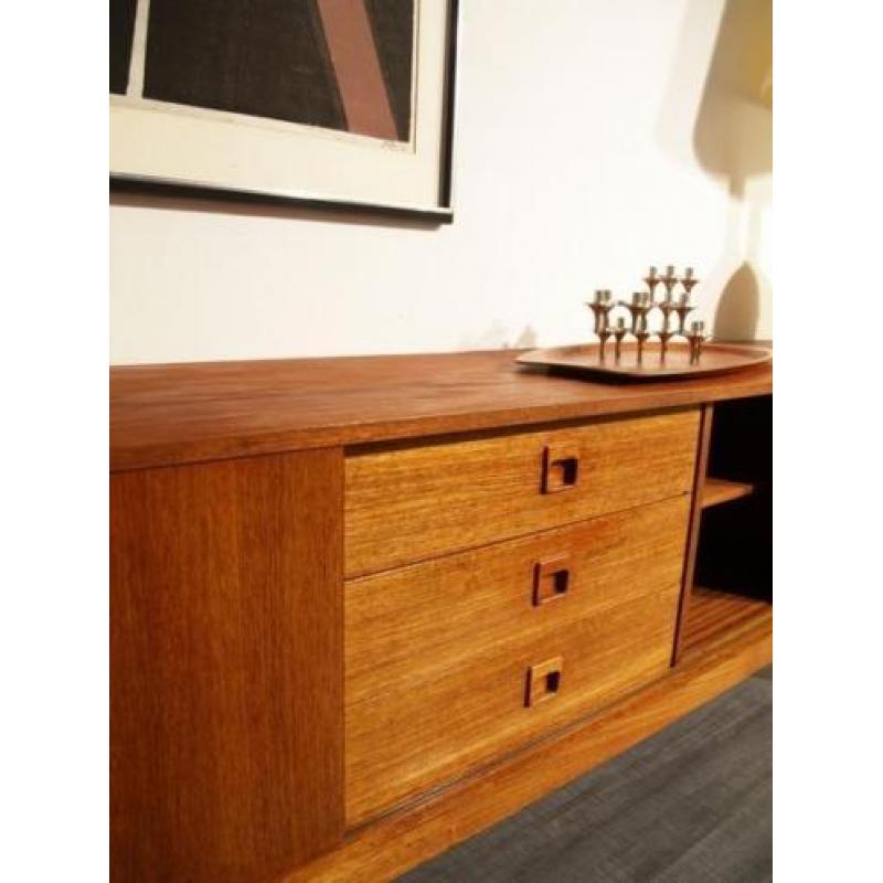 a) jaren 50 60 teak dressoir - vintage retro sixties desigb