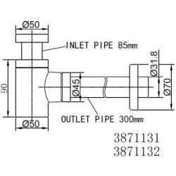 Sifon Mini 5/4" Chroom