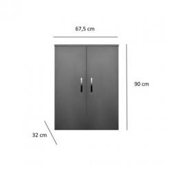 Kolomkast Sanicare Q1/Q4/Q12 2-Deurs Soft-Closing Chromen...