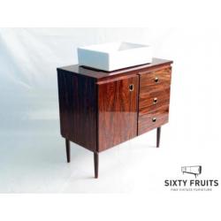 840 Vintage Badkamerkast Rosewood retro design