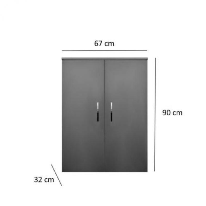 Kolomkast Sanicare Q6/Q14 2-Deurs Soft-Closing Chromen Gr...