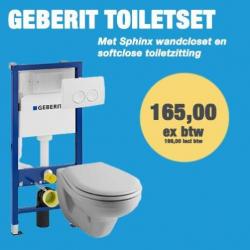 Inbouw toilet Geberit nieuw - Sphinx hangende toiletpot €165