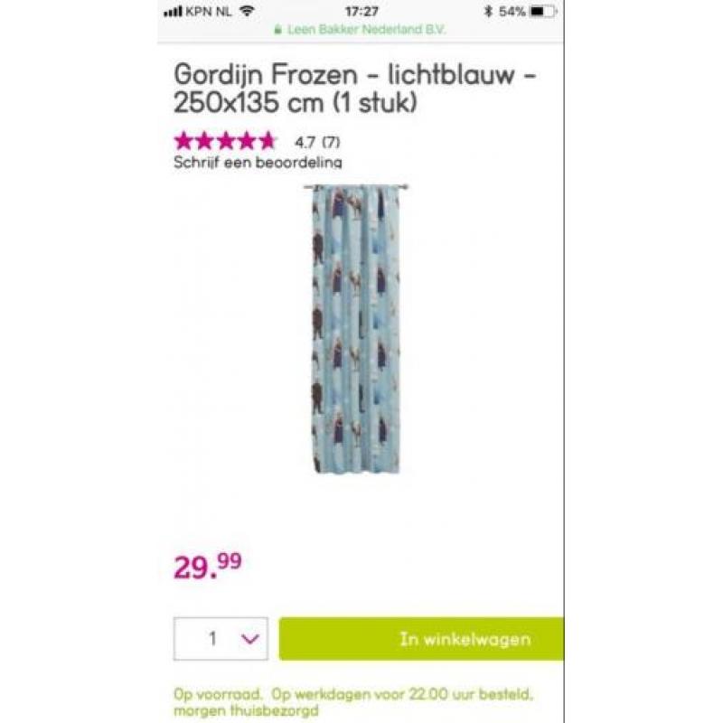 Prachtige frozen gordijnen zo goed als nieuw! 2 stuks