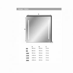 Spiegel Deline Led Verlichting Aluminium Geborsteld (In 6...