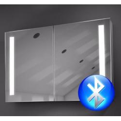 Aluminium LED spiegelkast met Bluetooth muziek audio systeem