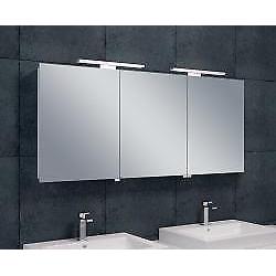 Wiesbaden Luxe spiegelkast +Led verlichting 140x60x14cm