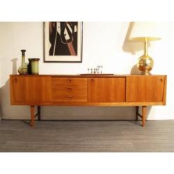 a) jaren 50 60 teak dressoir - vintage retro sixties desigb