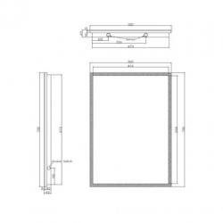 Quatro Led Spiegel 70X50Cm