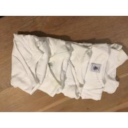 5 Petit Bateau rompers maat 54 wit